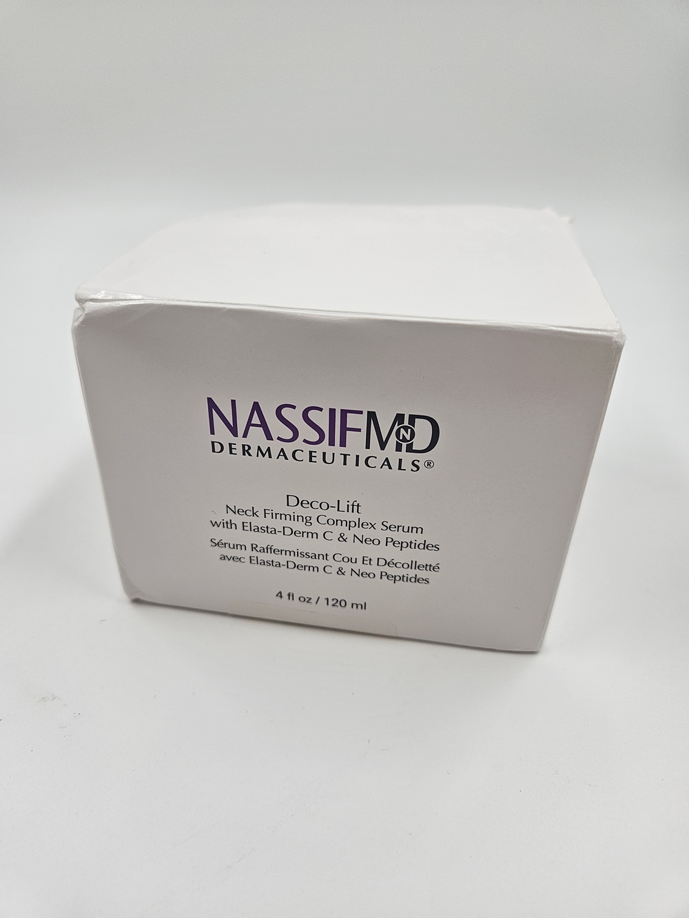 NassifMD Deco-Lift Neck Firming Complex Bent Box NEW